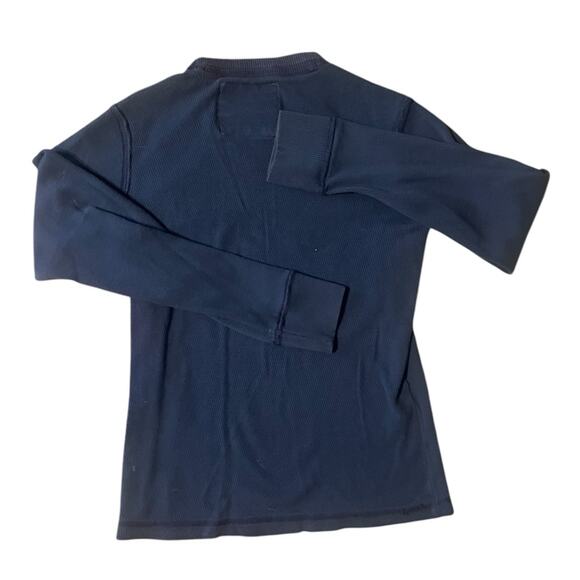 Y2K Abercrombie Spellout Waffle Knit Thermal Basic Long Sleeved Shirt M - Picture 2 of 4